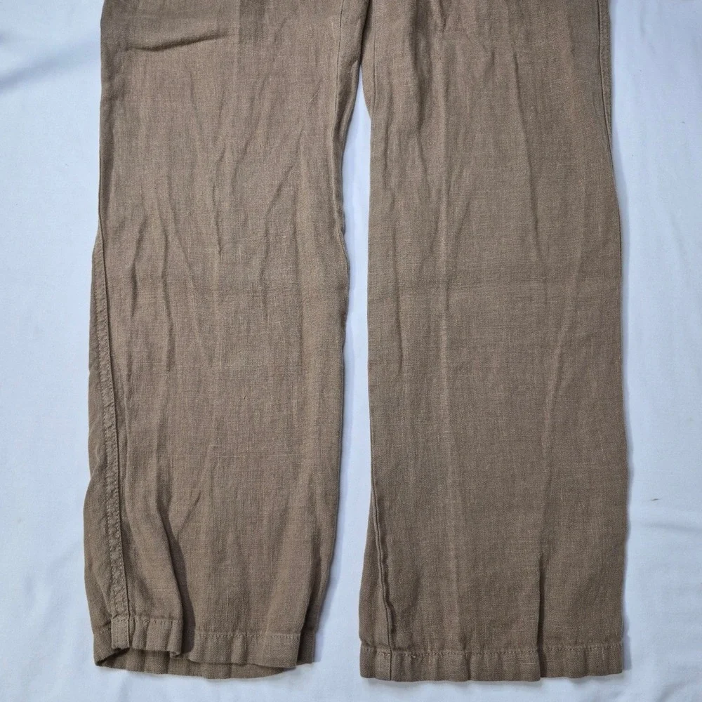 The Territory Ahead Sunshine Coast Linen Drawstring Pants Mens Large 32 Brown